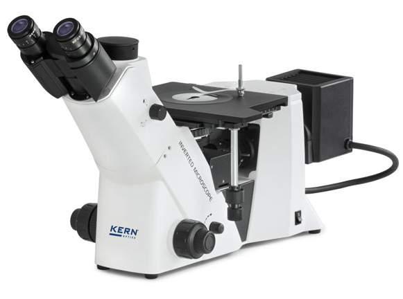 Microscopi invertiti metallografici KERN OLM-1 Tavolino portaoggetti e una unità di illuminazione 02 Analizzatore/polarizzatore LAB LINE Il microscopio invertito per uso metallurgico per applicazioni