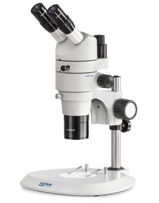 Stereomicroscopio zoom KERN OZS-5 04 OZS 574 con illuminazione PROFESSIONAL LINE Pregiata ottica parallela per ottime immagini, nitide e a contrasto con campo di ingrandimento molto grande OZS 573