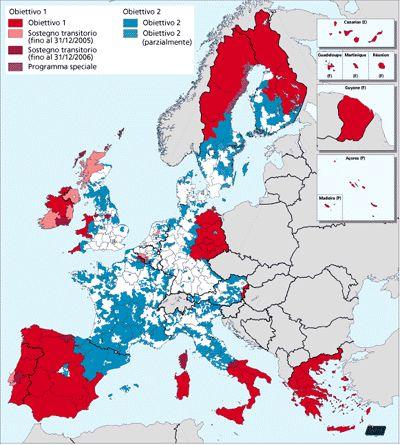 Regioni ammissibili ai fondi