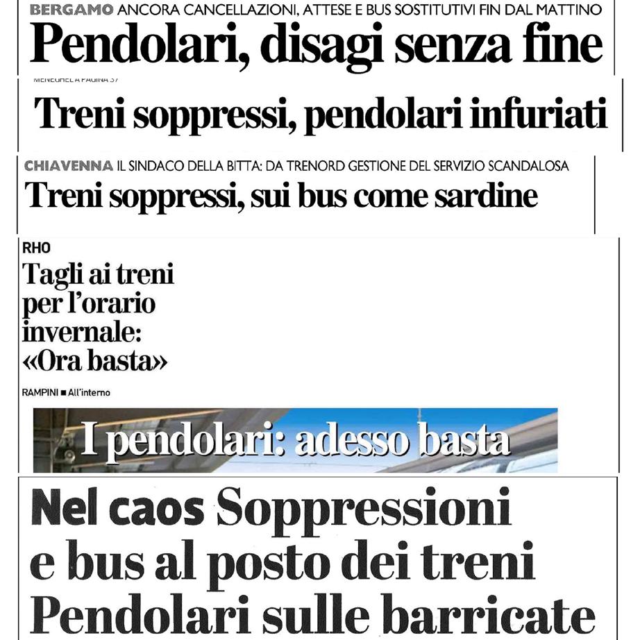 1) La governance e la struttura delle società Trenord Le mancate scelte di Regione in questi anni hanno portato ad una gestione in cui nessuno - né Trenitalia né Ferrovie Nord (controllata dalla