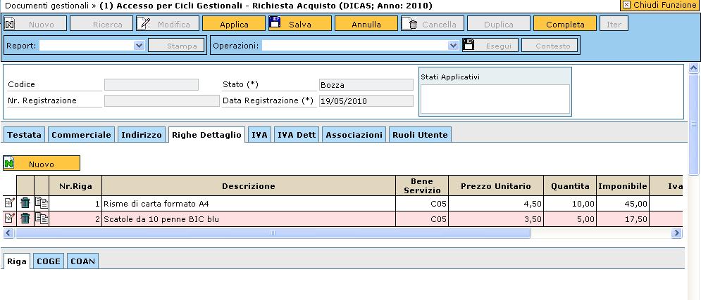 Nel campo descrizione inserite il vostro nome. Nel campo data scadenza inserite la data del giorno.