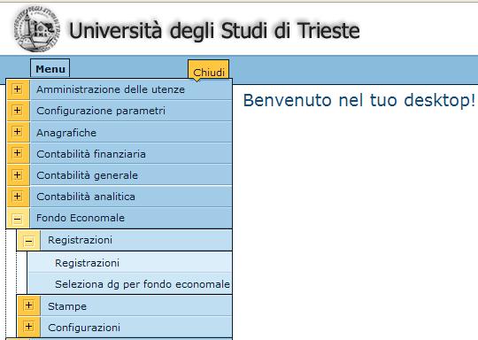 CASO 7 REINTEGRO DEL FONDO ECONOMALE Percorso: Fondo