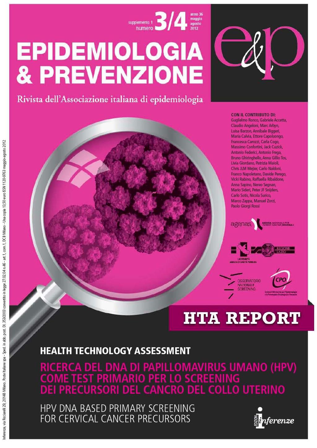 HTA report italiano: Luglio 2012.
