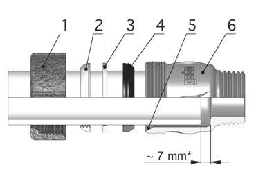 Procedimento di montaggio Per tubi in Acciaio e Acciaio nero tipo bollitore: secondo DIN EN (DIN 24, 2441, 2442) e DIN 2448/248 Riga 1, 2 e.