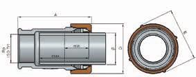 Raccordo a compressione in ghisa con filettatura femmina Tipo IQ (completo di ghiera antisfilamento) Per tubi in acciaio e acciaio nero tipo bollitore: DIN EN (DIN 24, 2441, 2442) e DIN 2448/248