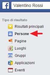 5 - scorri la pagina per individuare dalla foto la persona cercata, 6 - e se necessario, click sulla voce "Mostra altri risultati".