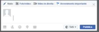 PUBBLICA IL TUO PRIMO POST Da Home o dal Profilo, click nella casella A cosa stai pensando?