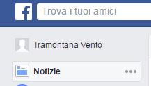 Home, menù colonna sinistra: Click sul tuo nome per modificare il tuo Profilo Click sul menù per visualizzare Notizie recenti e modificare le Preferenze ( Decidi chi vedere prima di tutti, Non