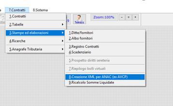 CREAZIONE DEL FILE XML PER L ANAC Per creare il file xml occorre posizionarsi nell anno di