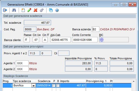 Visualizzando il documento elettronico, risulterà valorizzato il blocco dati del codice fiscale e non quello della