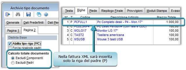 Esplosione distinta base nei documenti elettronici.