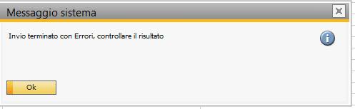 Cliccando No, la procedura verrà annullata.