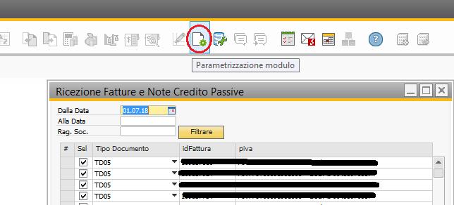 Esempio: Se cerco un fornitore con Ragione Sociale Prova SRL e scrivo nel campo di ricerca la parola PRO, verranno visualizzate tutte le righe