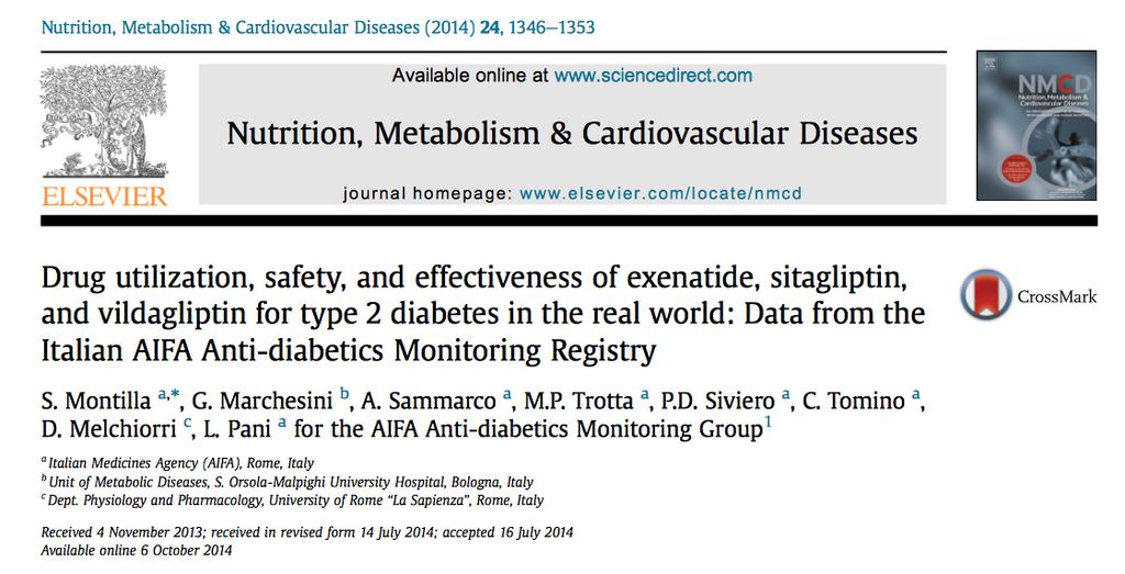 ESEMPI The decision of the regulatory Italian Agency (AIFA) to limit the reimbursement of incretinbased therapies to diabetes specialists in