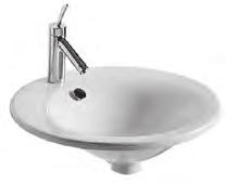 smaltato Ø 53,5 cm Bianco 007530000 998,000 011036 12 Bidet sospeso, monoforo, con fissaggio murale Durafix cm 1 x