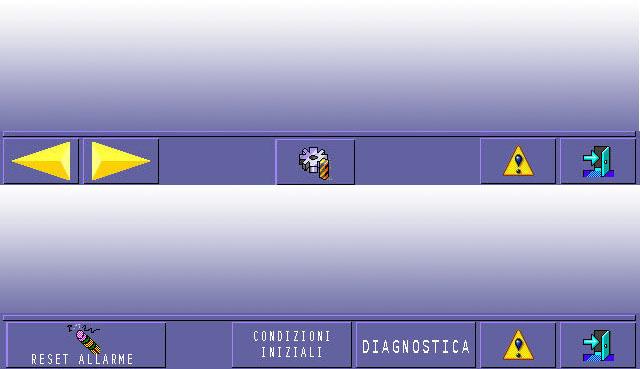 2 Pulsante Pag Successiva Giallo Apre la pagina successiva. 3 Pulsante IMPOSTAZIONI Apre la pagina delle impostazioni. 4 Pulsante ALLARMI Apre la pagina degli allarmi.
