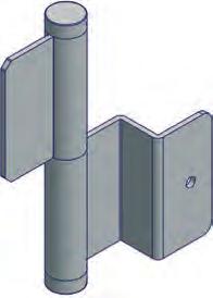 sagomate Ø 10  shaped external hinges with Ø 10