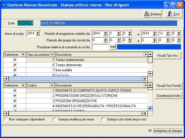 Queste funzioni sono presenti nel menù: Adempim.