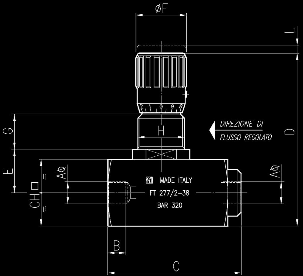 MATERIALI Corpo base 11 S Mn Pb 30 - UNI EN 10087 Corpo cartuccia 35 S Mn Pb 10 - UNI EN 10087 Gruppo di compensazione OR Anello antiestrusione 38 Ni