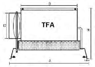 TFA - TFA/B Plenum portafiltro assoluto Applicazioni: Sale operatorie - laboratori farmaceutici - farmacie - industria alimentare - biotecnologia - micro elettronica Descrizione materiale: TFA -