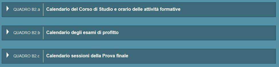 1- Presidio di qualità - https://www.unict.it/sites/default/files/files/lgsua- CdS%201_1%20def.pdf Quadro B1- Descrizione del percorso di formazione e dei metodi di accertamento Sottoquadro B1.