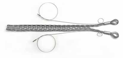 CAZA TIRACAVI CON DUE ASOE SENZA REDANCIA, lateralmente aperta con due fili di legatura Cable pulling grip with two eyes without thimble, laterally open, including two closing wires 5 Impianti