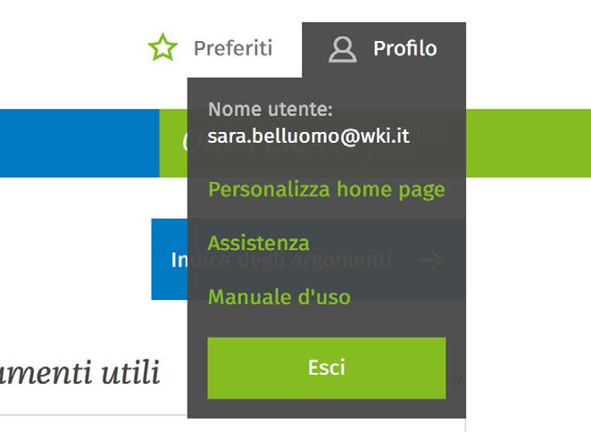 argomenti del prodotto visualizzare dalla tua home page. b.