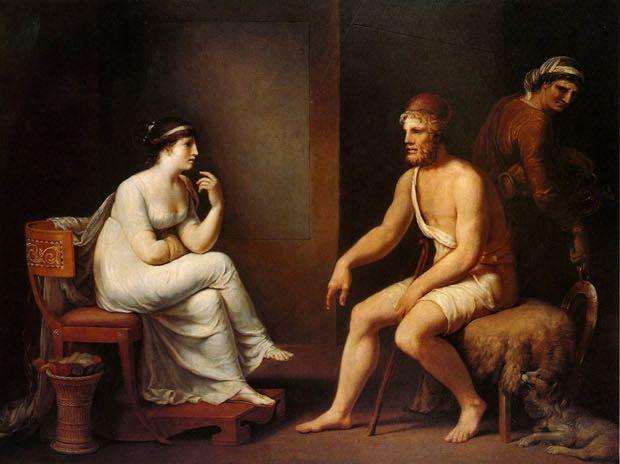 Penelope e Ulisse Penelope non riconosce Ulisse, suo sposo fino a che non le dice