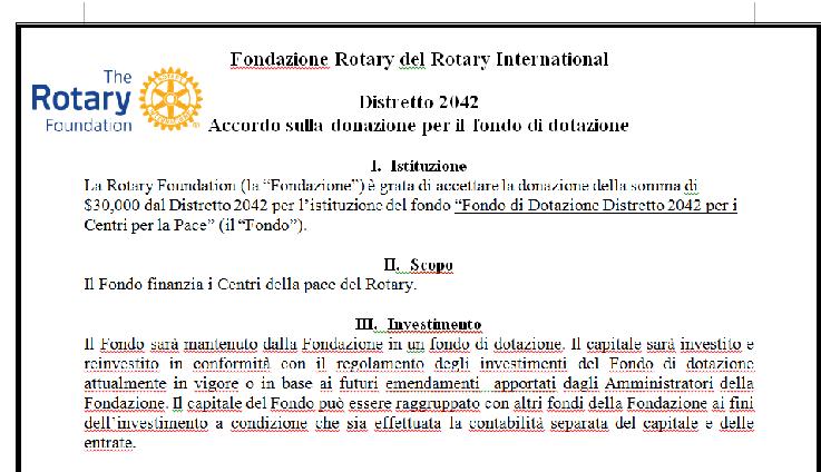 FONDI NOMINATIVI da 25000$ e oltre Creazione di un fondo personalizzato nell ambito del Fondo di Dotazione Puo portare il nome del