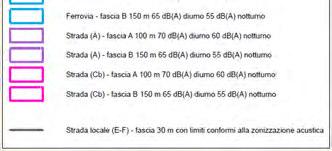 CLASSE IV Figura 4 Estratto zonizzazione acustica Comune di Pavia Tabella 4 Limiti secondo la classificazione