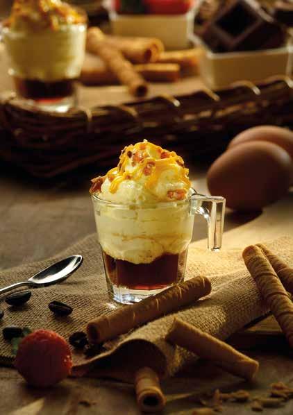 . 33. Caffè Goloso Zabaione MOUSSE: dosare latte, la panna, la Pasta Zabaione Special Babbi e la Base per Gelato Caldo Babbi. Montare in planetaria a velocità media per circa 4 minuti.