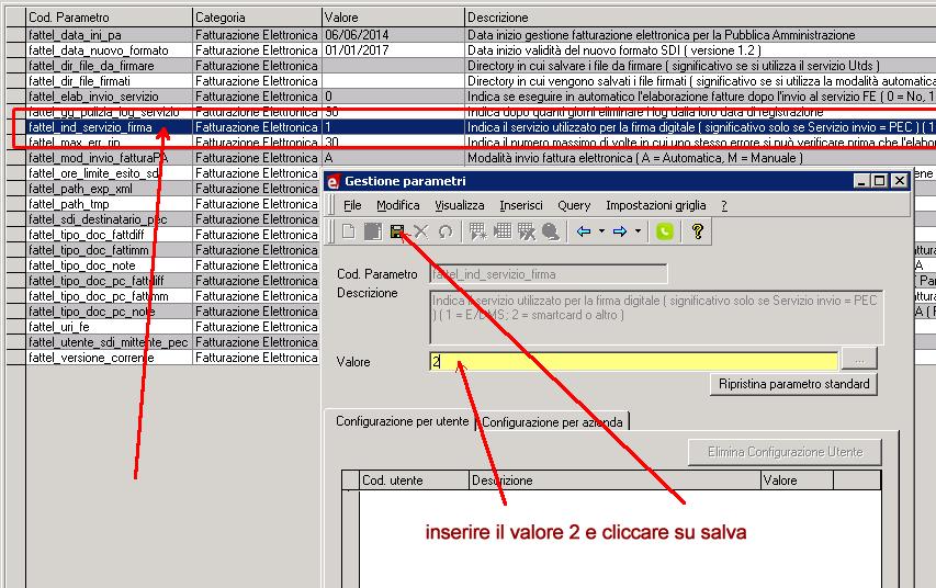 2. In Utilita Gestione Parametri?