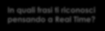 Real Time Punto di riferimento consolidato In quali frasi ti riconosci pensando a Real Time? Frequenza di connessione a realtimetv.