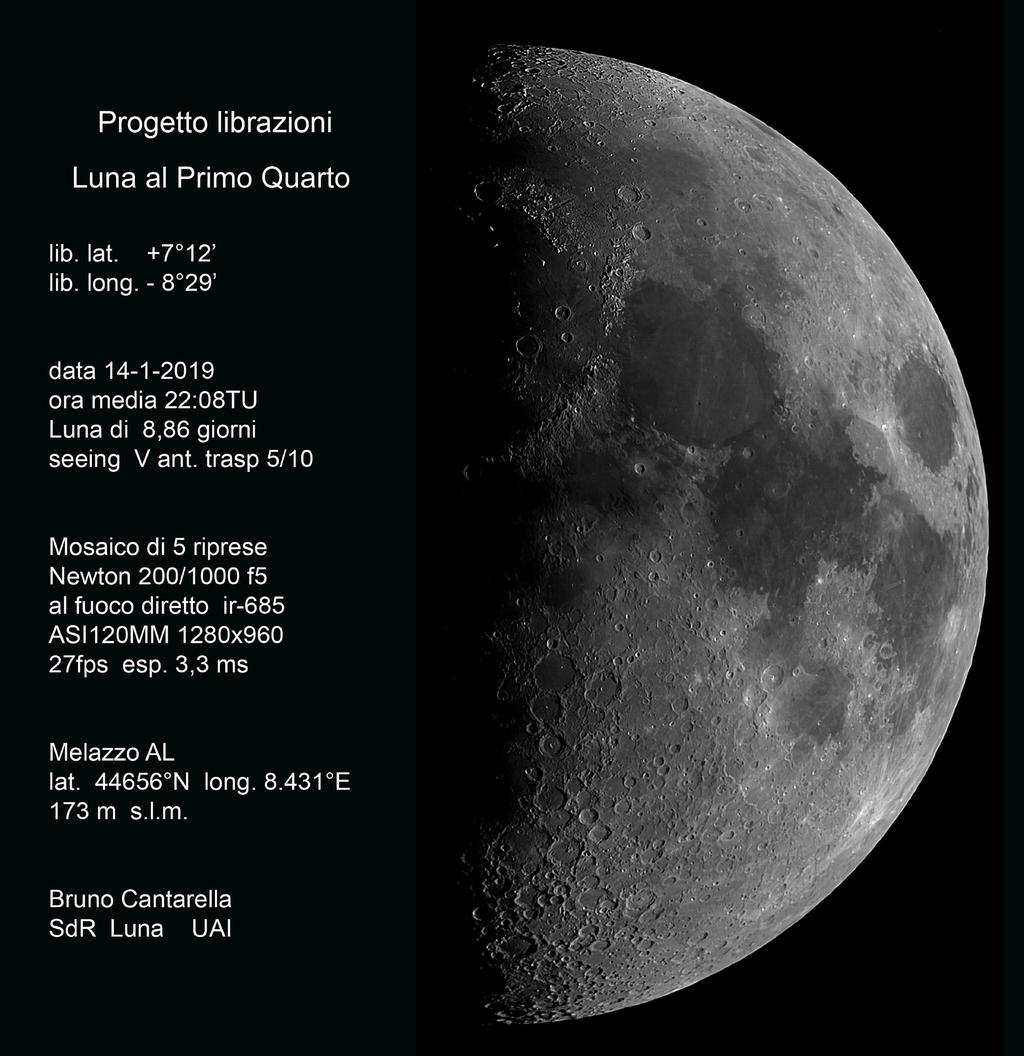 Progetto Librazioni Luna al Primo Quarto 14-01-2019 Alle 22:08 T.U.