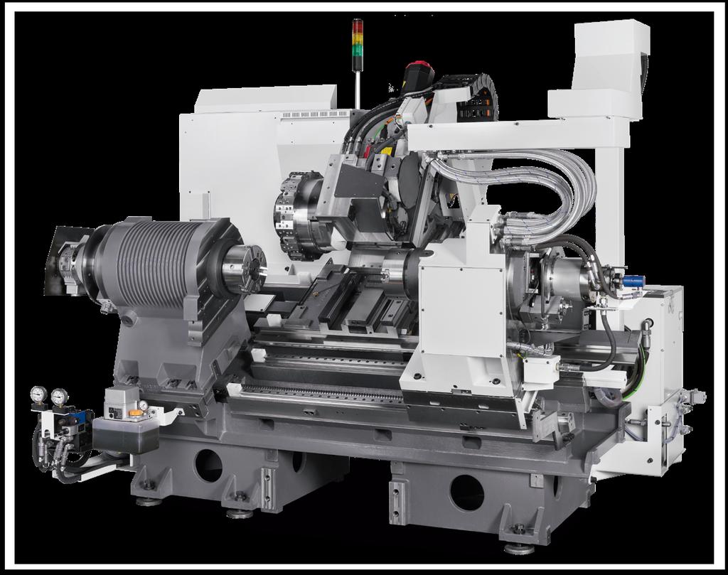 CARATTERISTICHE TECNICHE Guide prismatiche. Accelerazione di 1g. Velocitá di 30 m/min. 2 Torretta con motore integrato e raffreddato con ricircolo di olio refrigerato.