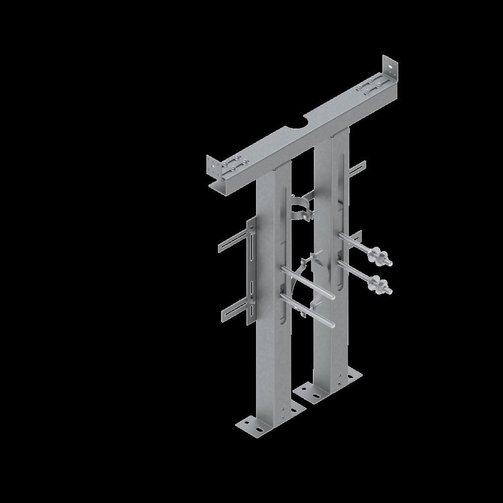 14 SUPPORTI PER DISABILI 751 Supporto vaso sospeso disabile a 4 barre - Serie DA - Componente preassemblato in acciaio zincato per l'installazione di vasi e monoblocchi sospesi a 4 barre a quota cm.