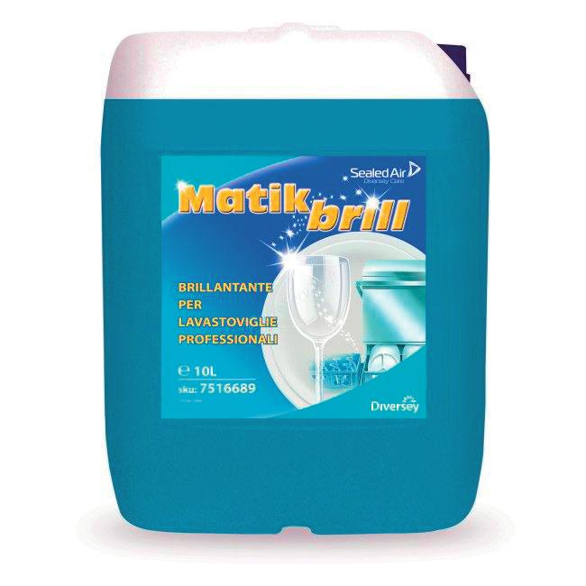 LAVAGGIO MECCANICO STOVIGLIE MATIK BRILL BRILLANTANTE 10 LT Matik Brill è l additivo brillantante per il risciacquo in macchina lavastoviglie adatto per l utilizzo