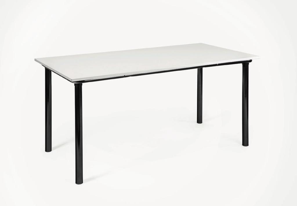 220 A table designed for contract use with a steel frame that can be