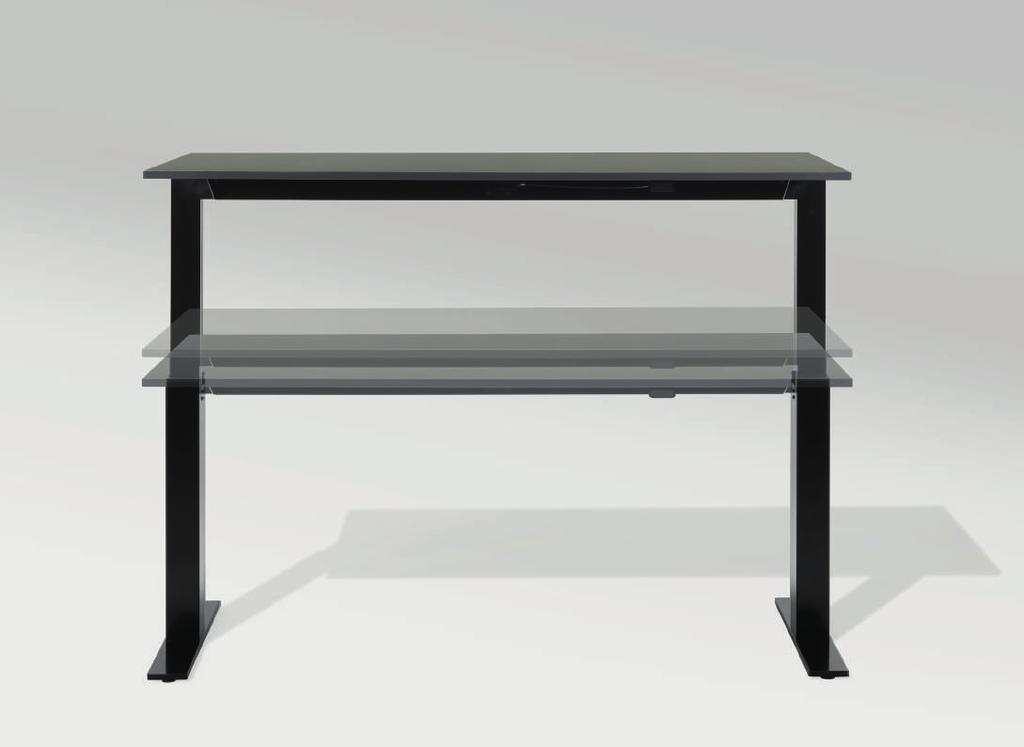 24 FOLLOW In this page Follow Desk (298F) with powder coated frame and anthracite laminate top.