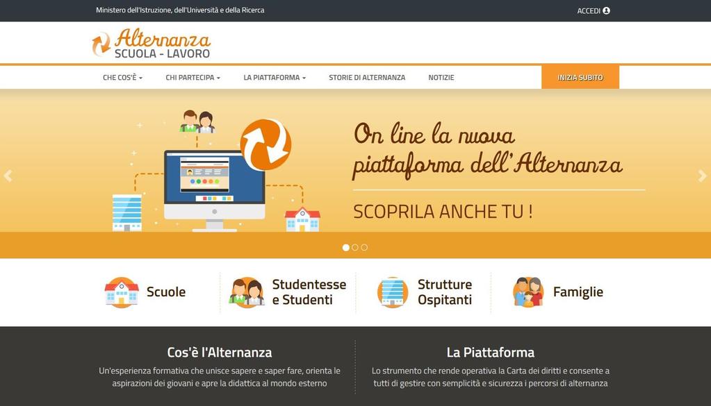 HOME PAGE PIATTAFORMA ASL La home page è l area di lavoro ed il punto di accesso alle diverse funzionalità