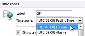 Personalizzare la visualizzazione del calendario 4 Aggiungere un altro fuso orario Outlook: imposti e modifichi i fusi orari Calendar: fusi orari Se collabori con persone che hanno un diverso fuso