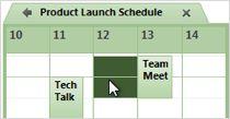 Per creare un evento su un altro calendario in cui hai accesso in modifica, fai clic sulla freccia giù accanto al