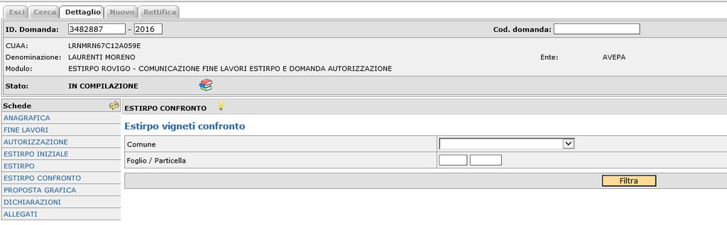 2.8 SCHEDA PROPOSTA GRAFICA PROPOSTA GRAFICA : per la compilazione o rettifica della proposta grafica si rimanda all apposito manuale.