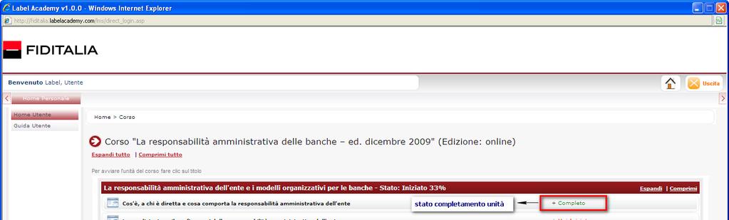 Il sistema registra la fruizione avvenuta e mostra