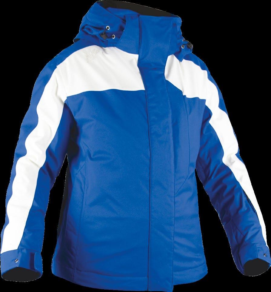 pocket -Adjustable jacket end, thermal anti-snow gaiter and anti-slip elastic -Pantalone impermeabile, traspirante, termico e antivento -Imbottitura: ovatta microvaltherm 60