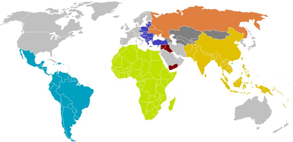 Le aree geografiche di riferimento African Development Bank European Bank for