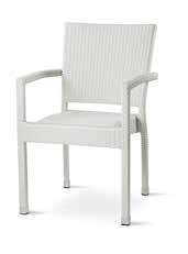 Stackable armchair aluminium frame covering in polyethylene thickness mm 1,5. 92 63 59 Kg 5,0 146,00 Col.