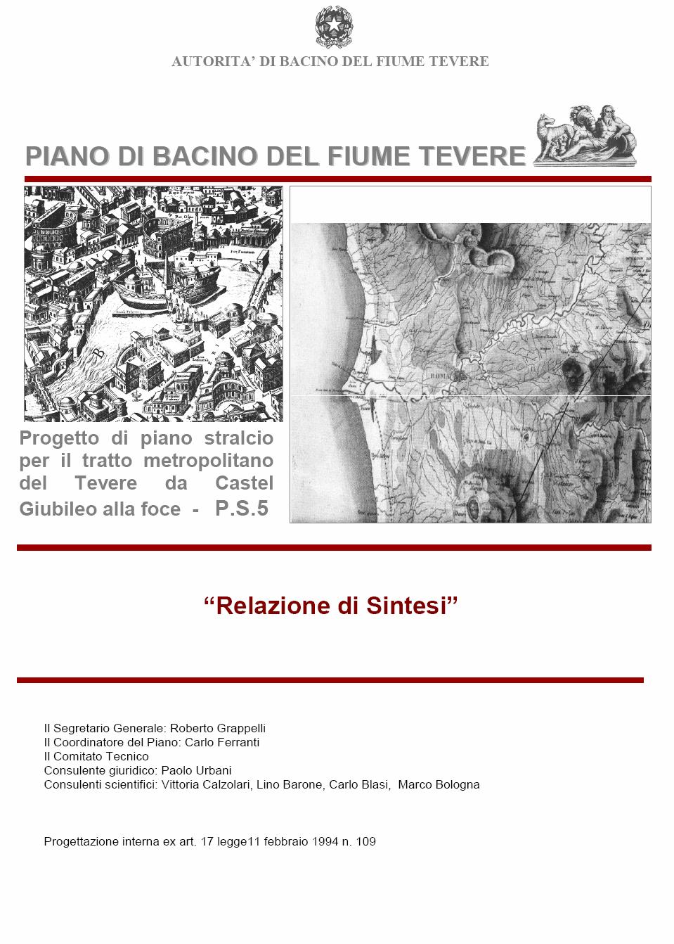 Norme di attuazione Allegato E Documento di indirizzo per l attività di navigazione ed il rilascio di concessioni di specchi acquei ed aree golenali demaniali nel tratto del Tevere da Castel Giubileo