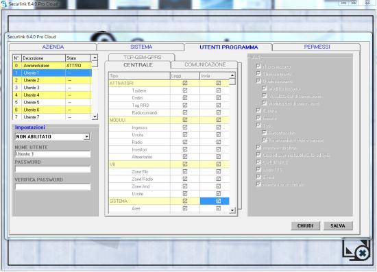 CREAZIONE NUOVI UTENTI DI ACCESSO A SECURLINK E RELATIVE AUTORIZZAZIONI Con Securlink versione 6.4.0 è stata introdotta la funzionalità MULTI UTENTE.