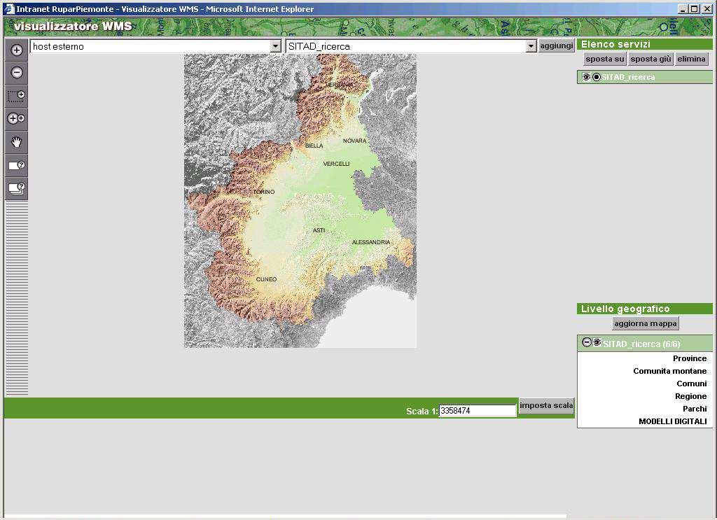 provenienti da Enti differenti nel rispetto degli standard definiti dall OGC (Open Geospatial